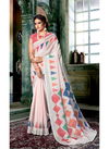 MULTICOLOR PURE LINEN DIGITAL PRINTED PARTY WEAR SAREE 1701
